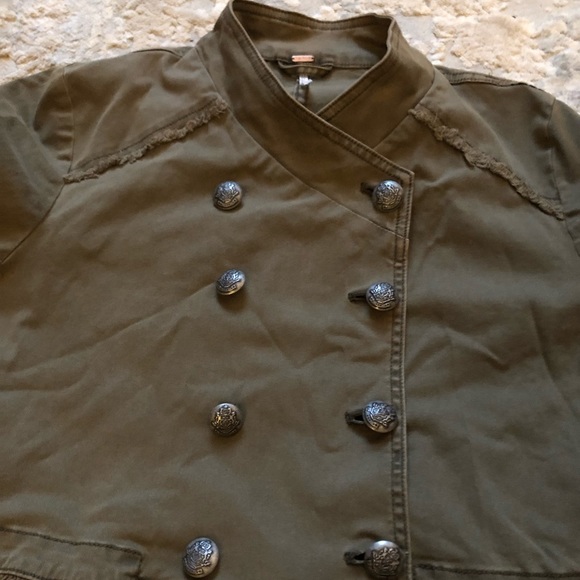 🖤 Free People Ruffled Peplum Military Jacket - Picture 10 of 13